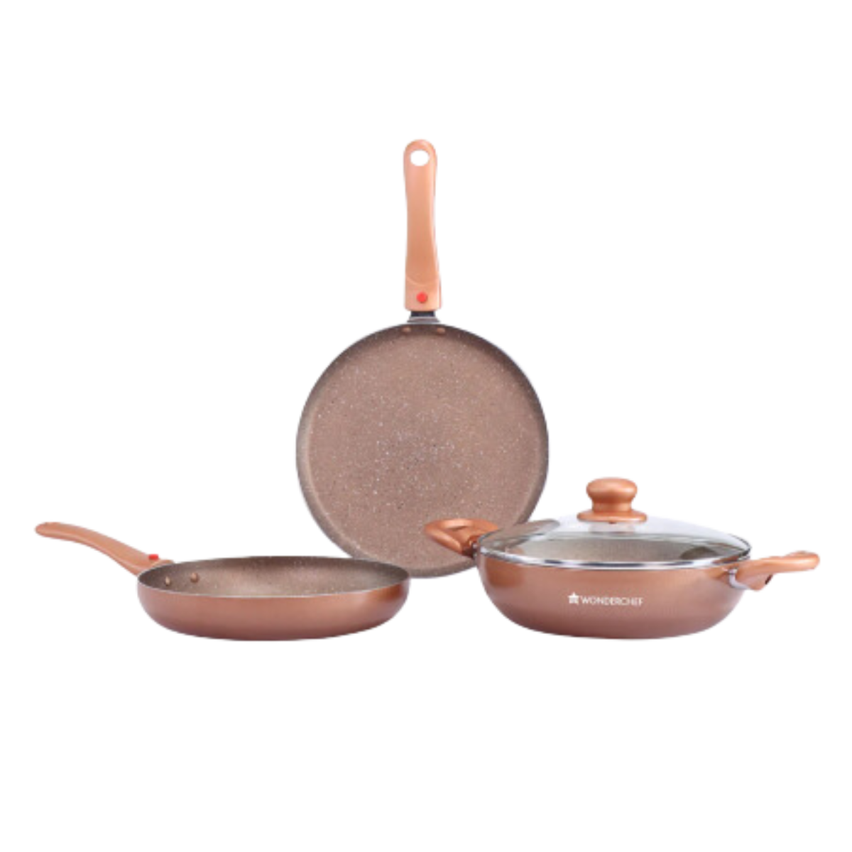 WONDERCHEF COOKWARE SET RUBY PLUS 4 PCS BRONZE